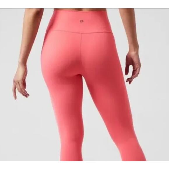 Athleta Womens L Transcend High Rise 7/8 Legging Coral/Pink 23" Inseam - Picture 3 of 7